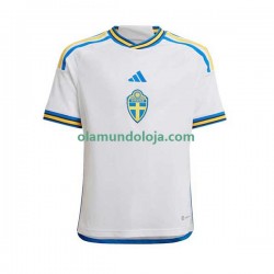 Camisola Suécia Homem Equipamento Segundo 2022 Manga Curta